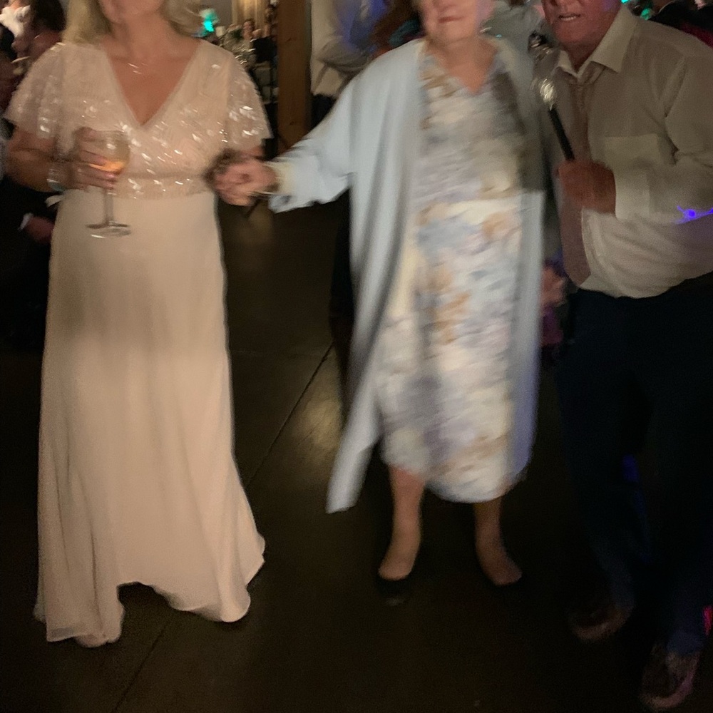 Mother of the Bride dress- pale pink, size 12, worn once & dry cleaned.